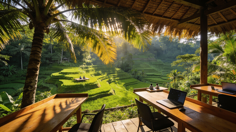 Can Australians work remotely in Bali on a tourist visa?