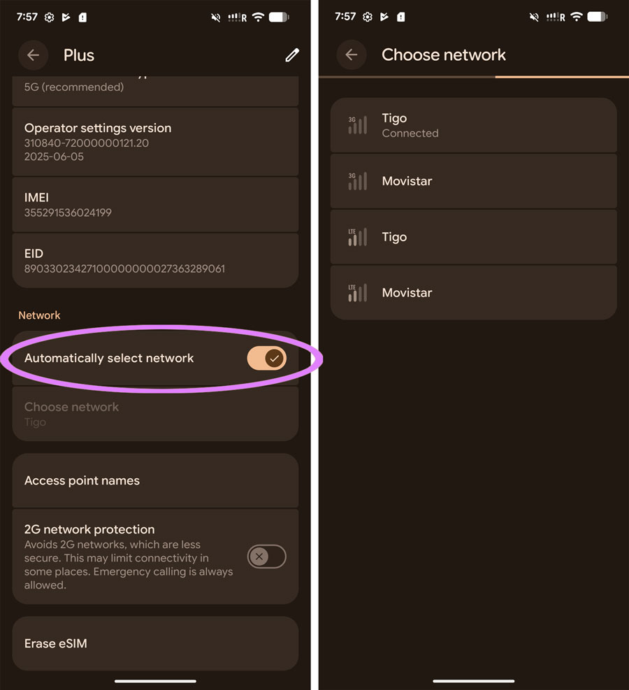 Cómo solucionar problemas de conexión del eSIM en Google Pixel